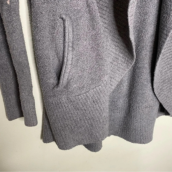 Barefoot Dreams Gray CozyChic Lite Knit Circle Cardi Cardigan Sweater Medium - Picture 8 of 12